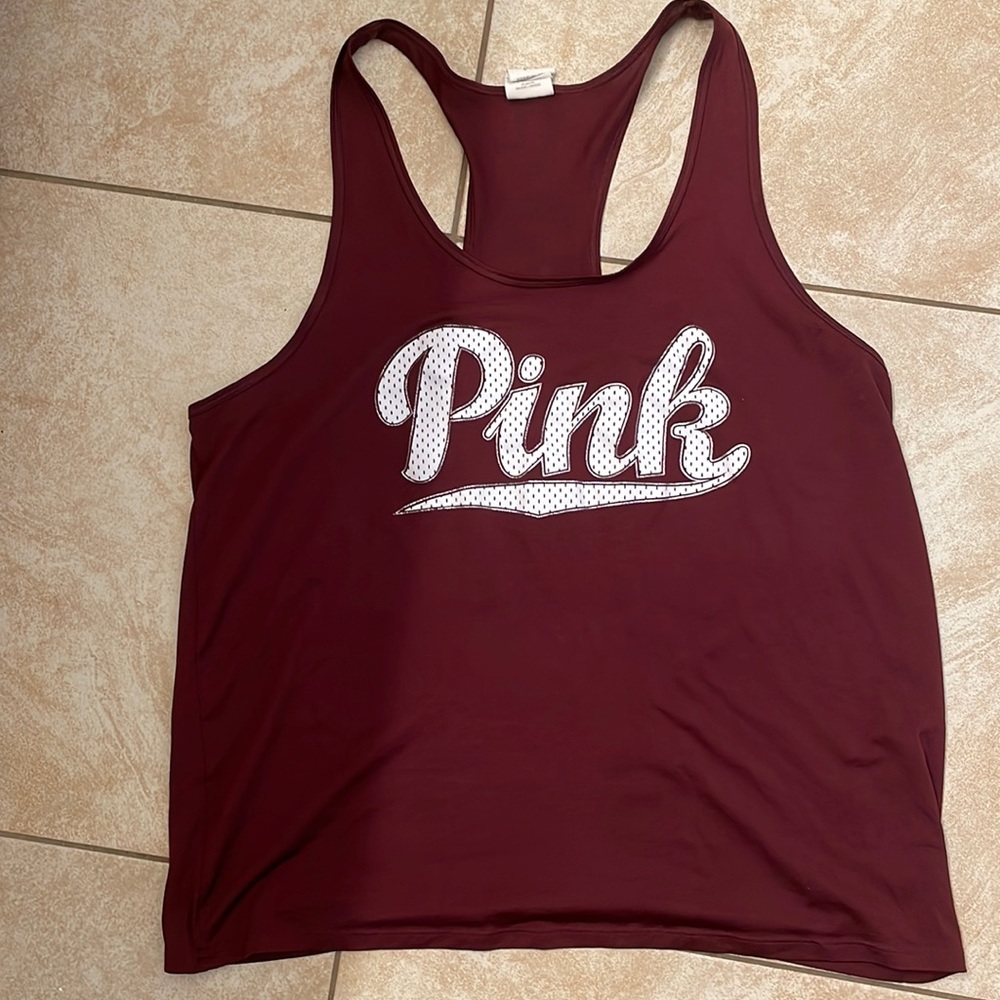 Burgundy pink workout tank top